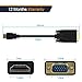 VAlinks HDMI to VGA Cable 6ft/1.8m, Built-in Chip 1080P to Adapter (Male to Male) Video Converter Support Convert Signal from Input Laptop PC HDTV to VGA Output Monitors Projector