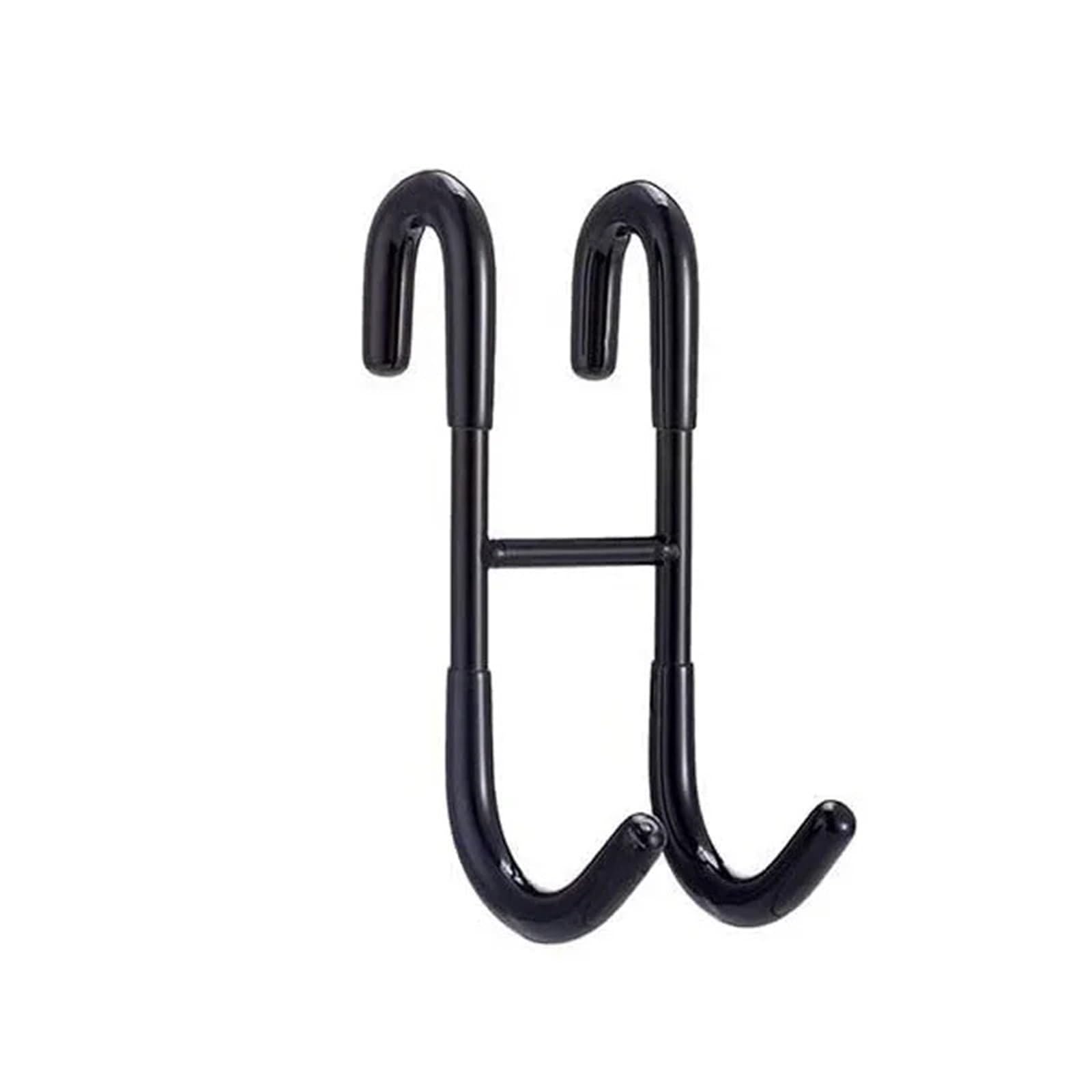 YILWPV 4Pcs Shower Hook 304 Stainless Steel Glass Door Towel Rack Hooks Kitchen Bathroom(Black)