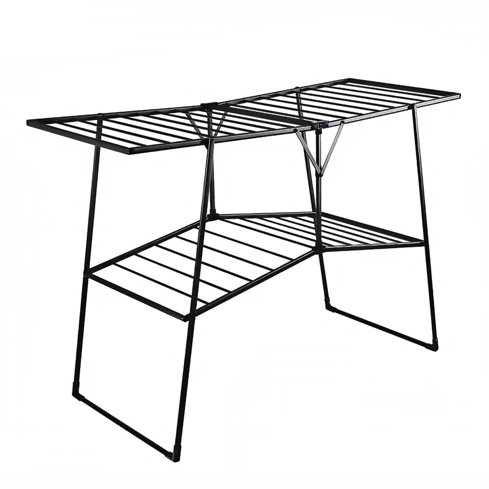 Hills Grand 2 Tier H‑Frame Airer – heavy‑duty drying rack with 27 m drying space, Black