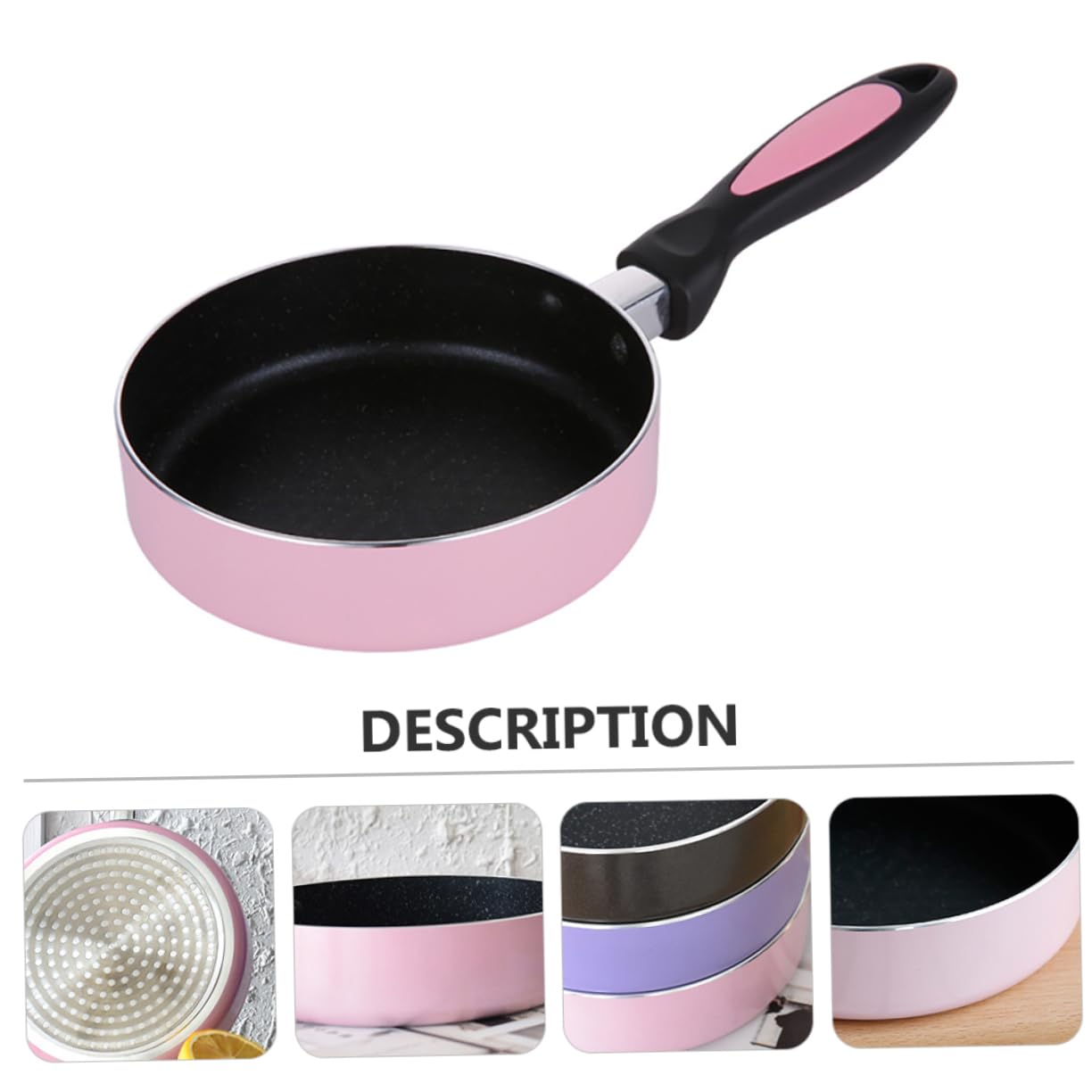 COLLBATH Rosa Eierpfanne 16cm aus Aluminiumlegierung Antihaft