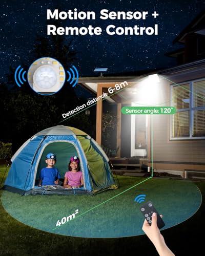 LOTMOS 2 Paquete 342LED Luz Solar Exterior Jardin Mando a Distancia - Imagen 4