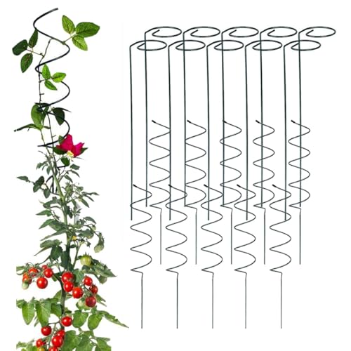 Lot de 10 tuteurs à tomates en spirale – Supports torsadés pour plantes grimpantes et vignes – Idéal pour les jardiniers
