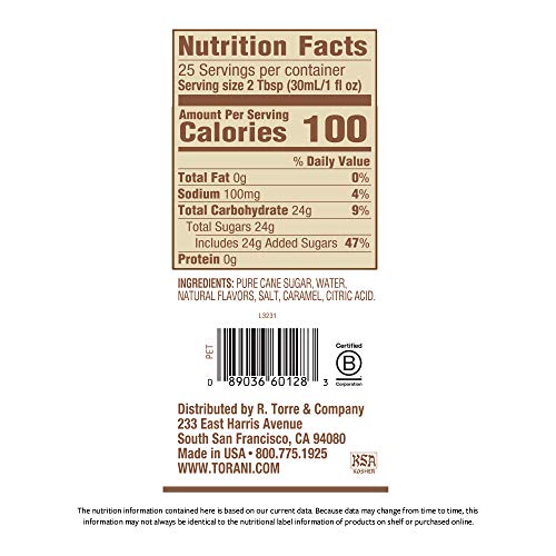 Torani Puremade Syrup, Salted Caramel, 25.4 Ounces (Pack Of 4) #TOP2