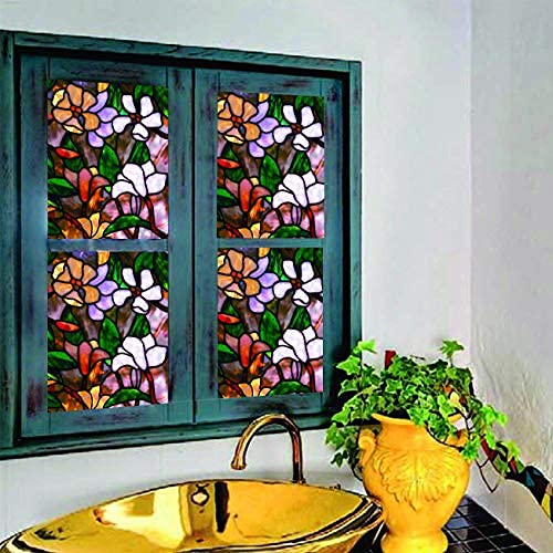 Image of ELTON Vinyl 3D Heat Control Anti UV Self Adhesive Green Bamboo Window Privacy Film for Bathroom Door (24 x 36 inches)