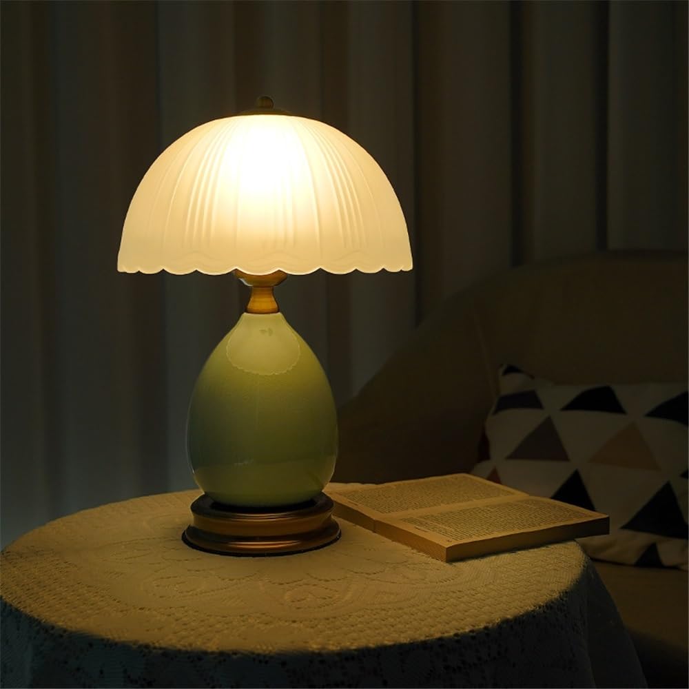 Affascinante Lampada da tavolo retrò imitazione crepata, lampada da comodino for camera da letto, scrivania, studio, luce notturna Arredamento per la casa