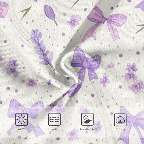 Wusikd Lavender Bows Girls' Underwear Cotton Girls Briefs Soft Toddler Underwear 2T3