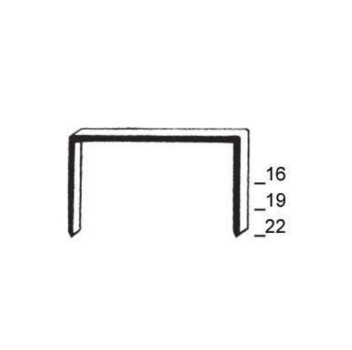 Prebena B19CLF Agrafes Grapas 19mm bronzées 10.000 Pièces