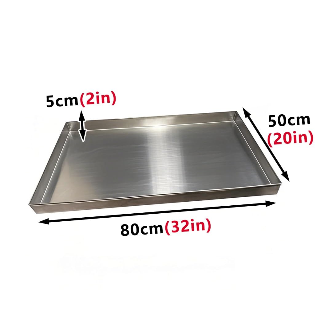 Bandeja de Goteo de Acero Inoxidable 304 AC de Alta Resistencia para Aires acondicionados, lavadoras, macetas de Invernadero y Aceite de Motocicleta.