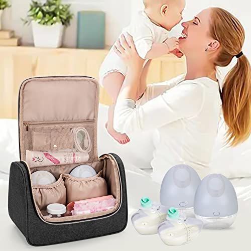 image for Luxja Wearable Breast Pump Bag (with a Waterproof Mat) Compatible with