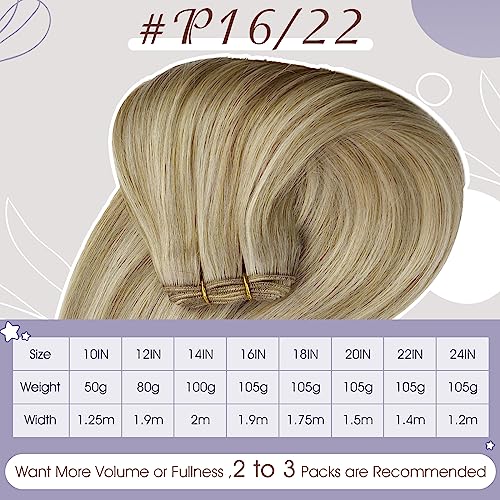 Image of Full Shine 20 Inch Weft Hair Extensions 105G Remy Hair Weft Sew In