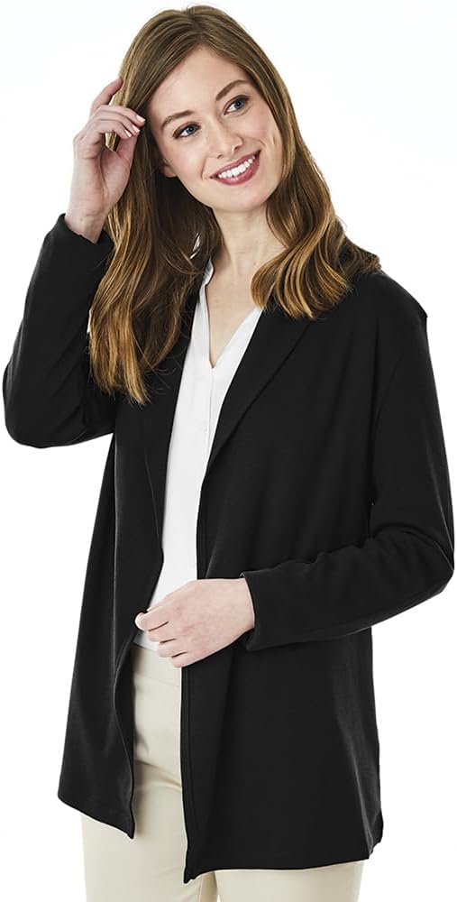 Charles River Apparel Womens Cardigan Wrap, Black, X Small