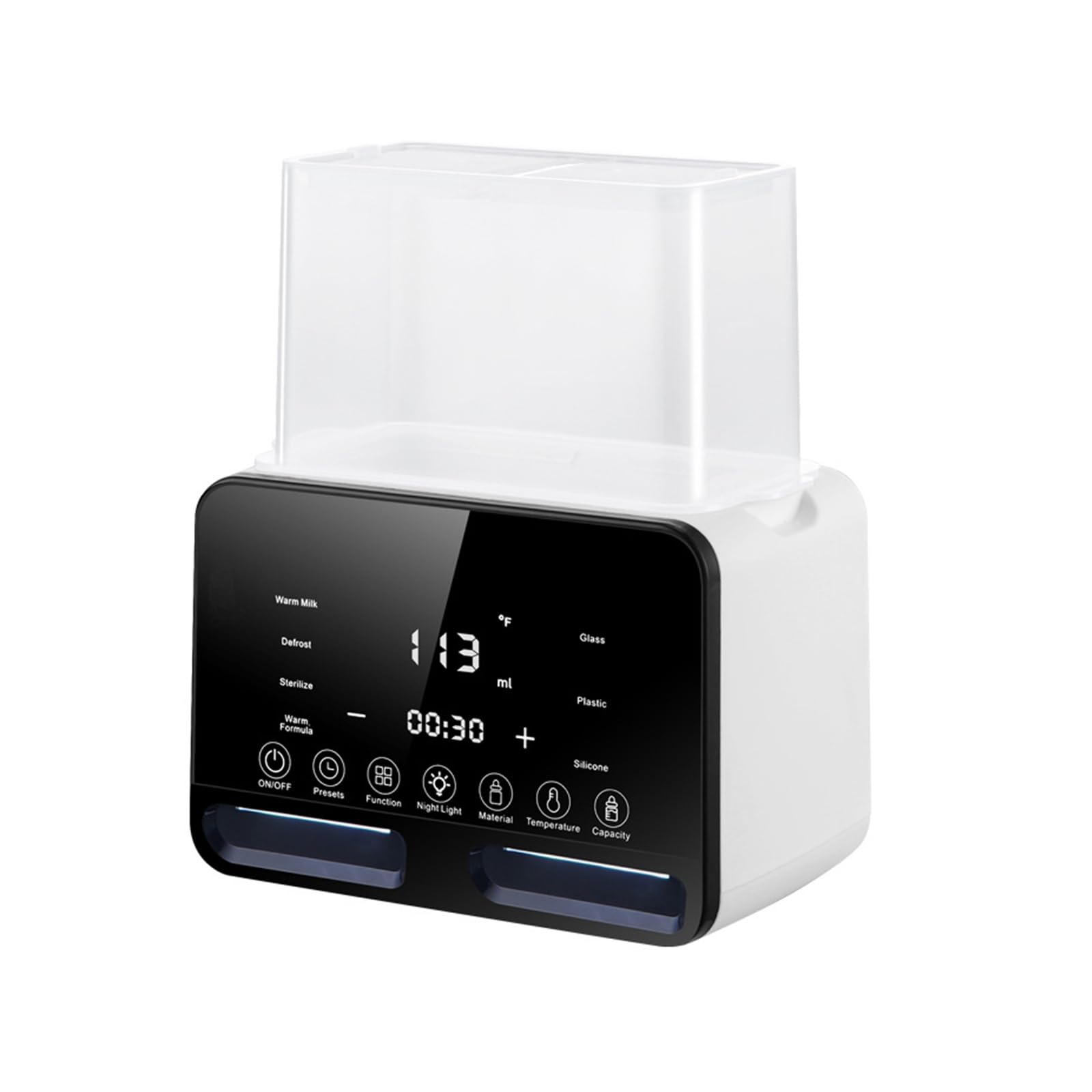 Flaschenwärmer baby,10 in 1 Babyflaschenwärmer,Schneller Babymilchwärmer mit Präzise Temperaturregelung & LED-Display, Babykostwärmer für Muttermilch,Dämpfen Reinigen Milchflasche