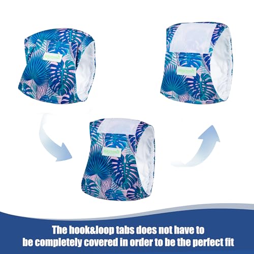 Image of wegreeco Small Dog Diapers Male, Reusable Belly Bands for Male Dogs, Washable Doggie Puppy Diapers Wraps, Medium Large Size(5 Pack X-Small, Hawaiian)