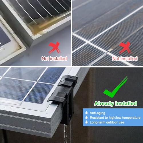 Solarpanel Wasserablauf Clips Schlammentfernungsclip 20Stk Ablauf Clips 35mm Entwässerungsclip Solar Clips für PV Solarpanelen Solarmodul Wasserablauf Reinigungs