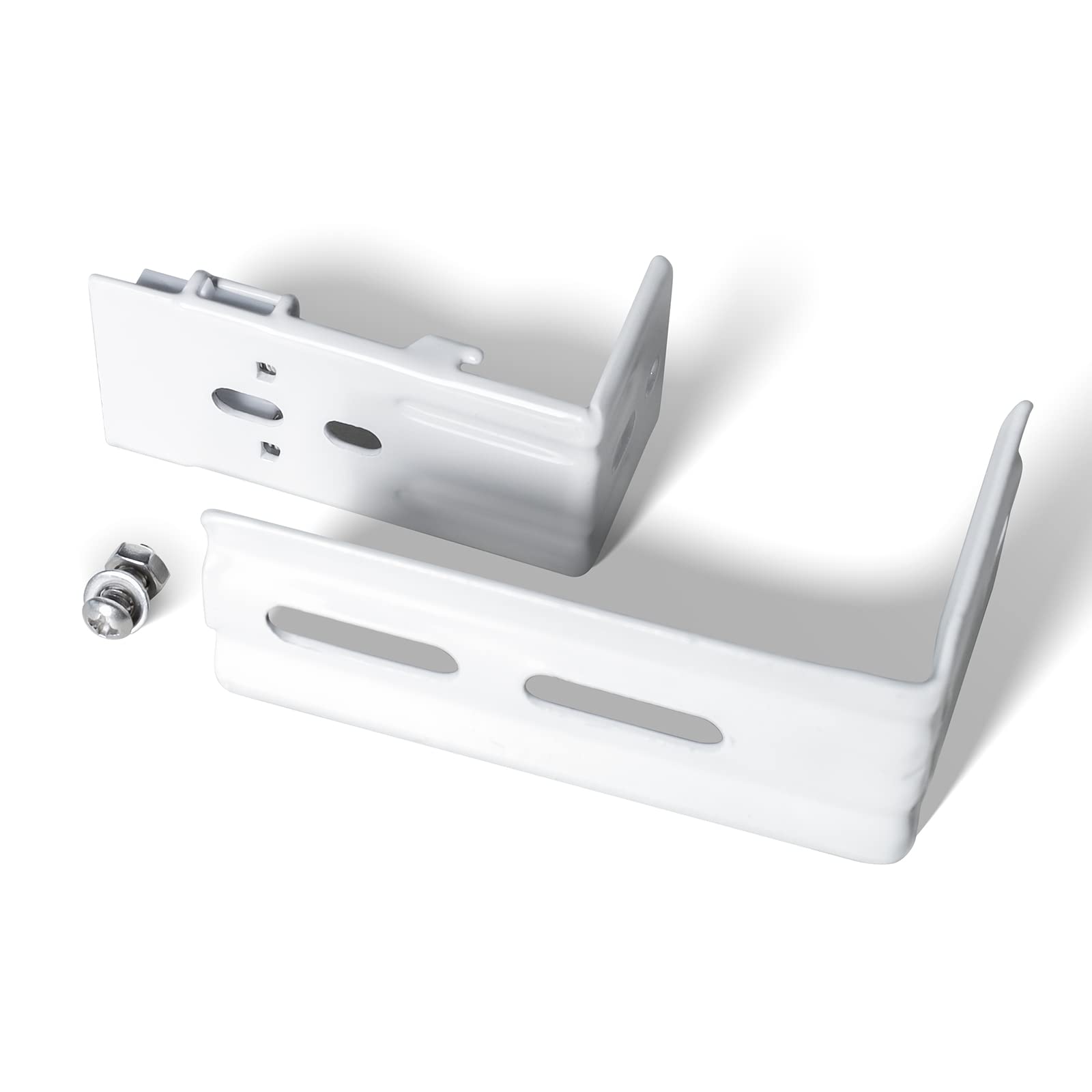 Motorized Roller Shades Accessories Metal Brackets,Roller Shades Standard Brackets,Extended Valance Brackets, 2 pcs,White