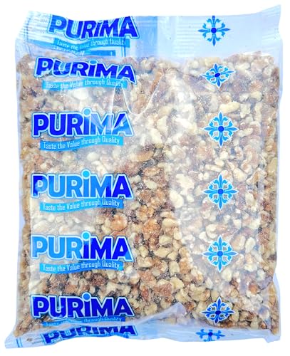 Walnut Pieces 1kg Chopped Walnuts Nibs 10-15mm Wal Nut Piece Broken Crushed Californian Natural Raw Nuts Cooking Baking Salads Desserts Cakes Blending Breakfast Bulk (Packaging May Vary) PURIMA