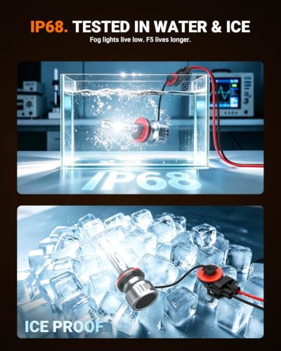 Image of SEALIGHT 881 /889 LED Fog Light Bulbs, 12000LM 6500K White-2 Pack, for Dodge