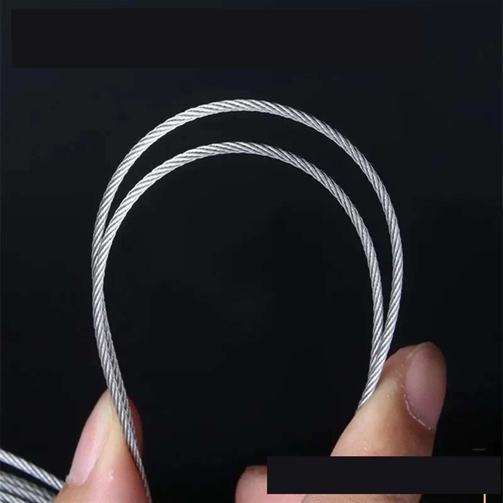 50M/100M 304 Fune in Acciaio Inox Morbido Cavo di Sollevamento Pesca 7 * 7 Stendibiancheria 1mm/ 1.5mm/2mm Filo Metallico(100m,Diameter 1.5mm)