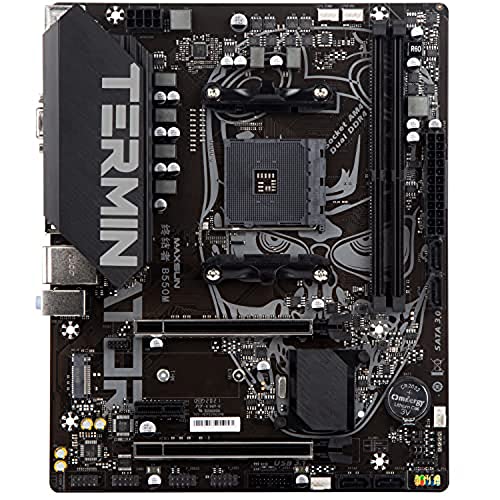 Image of MAXSUN Motherboard B550 Terminator Gaming M-ATX PC Motherboard AMD AM4 Zen 3, DDR4, PCIe 4.0, M.2, SATA 6Gb /s, USB 3.2 HDMI /VGA, Micro ATX AMD for Ryzen 5000 & 3000 Series Processors