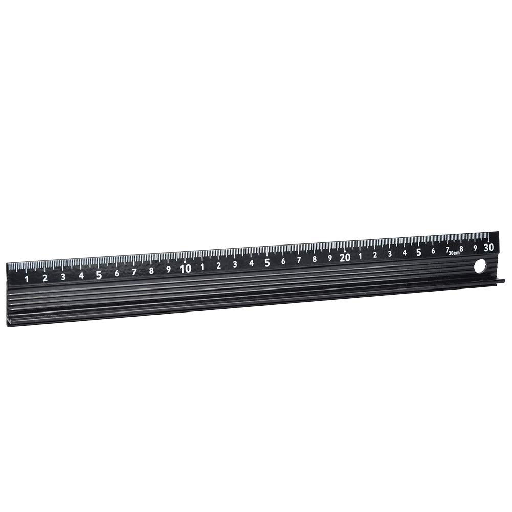 L-Typ-Schneidelineal, Aluminium-Schneidelineal-Messwerkzeug, Gerades Schneidelineal-Messwerkzeug mit Aufhängeloch zum Schneiden, Messen (L-Typ 30 cm)