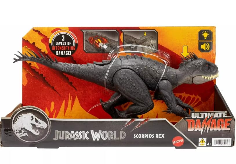 Figurka Jurassic World Scorpios Rex, seria Ultimate Damage