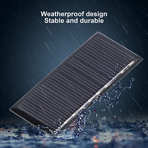 2 Stück 5 V 50 MA Mini-Solarzellen, Wetterfeste Polykristalline Solarzellen 60 X 30 Mm / 2,36 X 1,18 Zoll Langlebige Polykristalline Mehrzweck-Solarzellen für DIY-Solarzellenprojekte, Spielzeug