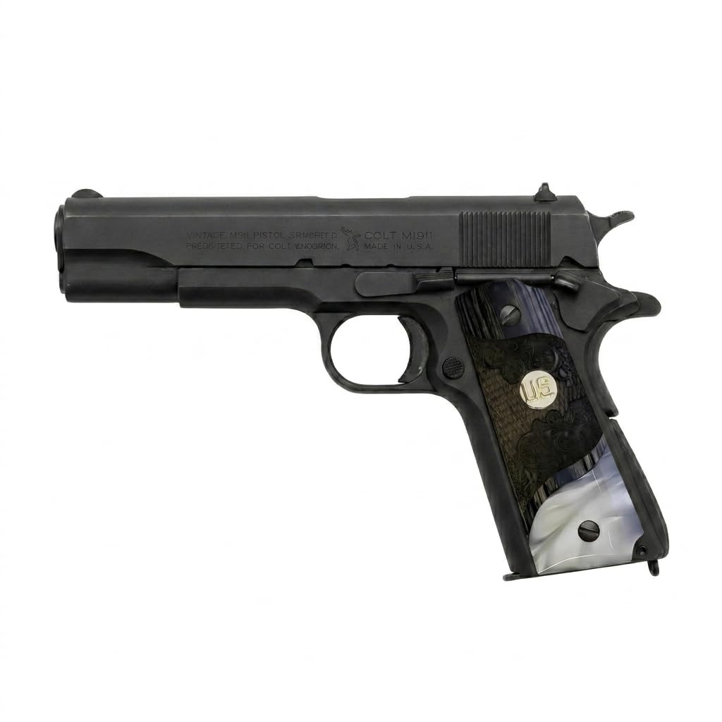 Amazon.com: 1911 Full Size Carved Black Rosewood Grips | Floral