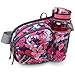 WATERFLY Taille Tasche mit Flaschenhalter Damen und Herren, Atmungsaktiv Hüfttasche mit Reflektorstreifen für Laufen Radfahren Camping Klettern Reisen (Tarnrot)