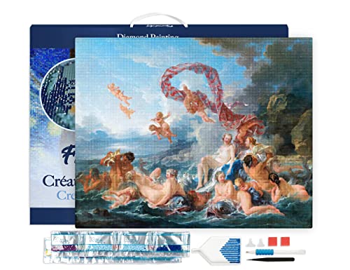 Broderie diamant strass perles carrés Figured'Art Le Triomphe de Vénus