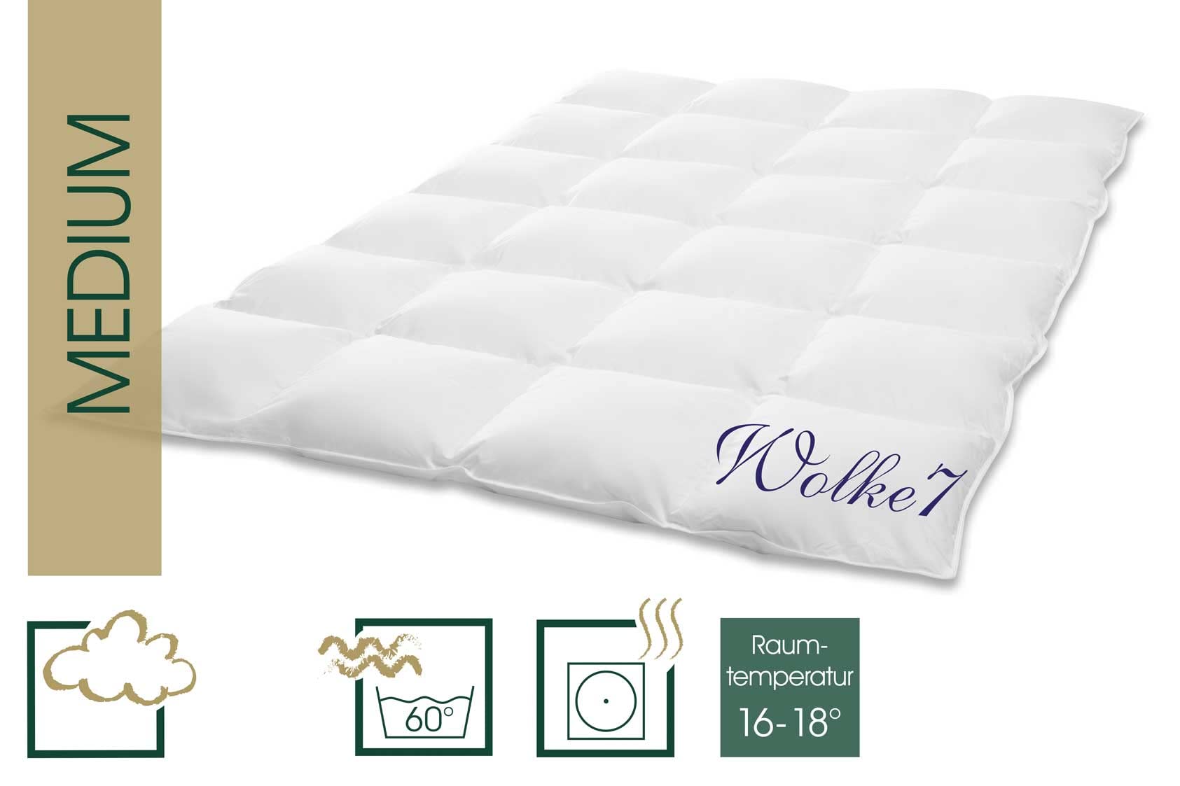 WOLKE7 975.50.016 Piumino Medio a cassettoni 4x6 Quadrati 155x220 cm 1060 g