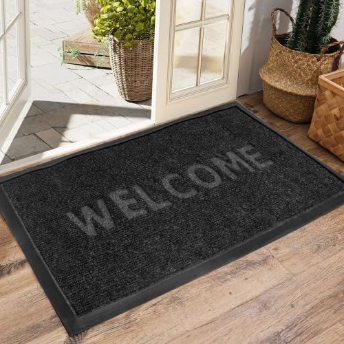 Litinliv Felpudos Entrada Casa 45x75cm, Felpudo Interior Casa, Felpudo Exterior, Felpudos Impermeable Antideslizante, Felpudo de Entrada, Alfombra Interior de Bienvenida, Alfombrilla Respaldo de Goma