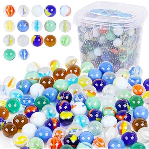HAKACC 240-250PCS Assorted Glass Marbles Cover