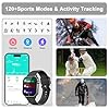 Smart Watch for Men Women, 1.85'' AMOLED HD Fitness Watch with 120+ Sports Modes, Bluetooth Call/Heart Rate/Sleep Monitor/Pedometer, Smartwatch for Android iOS, IP68 Waterproof, Black #5