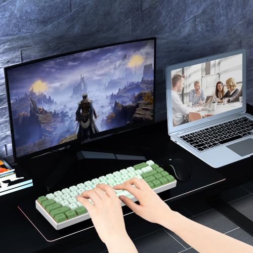 Image of Fogruaden 60% Mechanical Gaming Keyboard, 68 Keys, RGB Backlit, Compact 60 Percent Wired Keyboard for Win /Mac PC Gamer, Easy to Carry on Trip (68Matcha-RedSwitch-RGB)