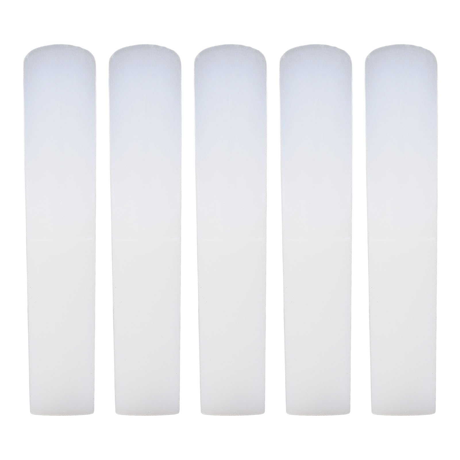 5PCS Bb Clarinet Reeds, Strength 2.5 Bb Clarinet Traditional Reeds for Clarinet Beginner and Player, Resin Beginner Clarinet Reeds for Practice and Performance (White)