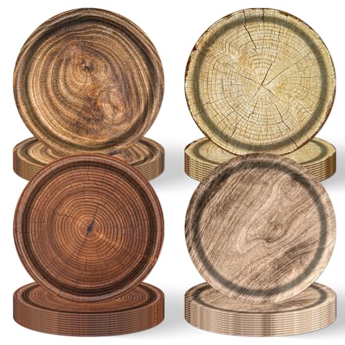 Assiettes en bois pour fête en plein air et repas de chasse convivial