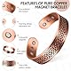 Otuuz Magnetisches Kupferarmband für Herren und Damen Magnetarmband aus Kupfer Armreif Solides Armband mit 6 Magneten Rotes Verstellbares Energien Armband mit Samtbeutel(Bronze,Wikingeraxt)