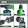 KOACKL Powerful Propane Torch Head, Campfire Starter, Charcoal Lighter, Welding Torch Head by MAPP, MAP/PRO, for Searing Steak, Soldering, Brazing, Stripping Paint(Tank Not Included)