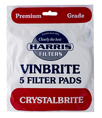 HARRIS Crystalbrite Filter Pads 5-pack, Use with Vinbrite MK3 Filter Kit