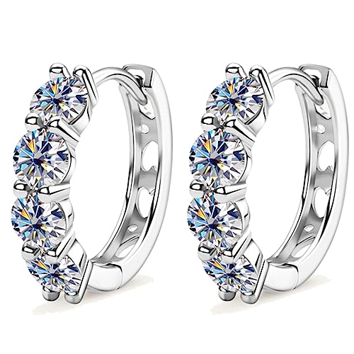 Allfine 1.2ct+1.2ct AbTiCg sAX  S925Vo[ 18K zCgS[h ߂ lH_Ch CO jZbNXsAX WG[{bNXt NX}X  LO v[g (D Vo[)