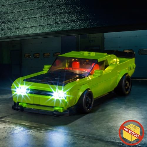 Image of Light Compatible with Lego Dodge Challenger SRT Hellcat Sports Car | BrickBling Speed Champions Light - Not Come with Car (77237)