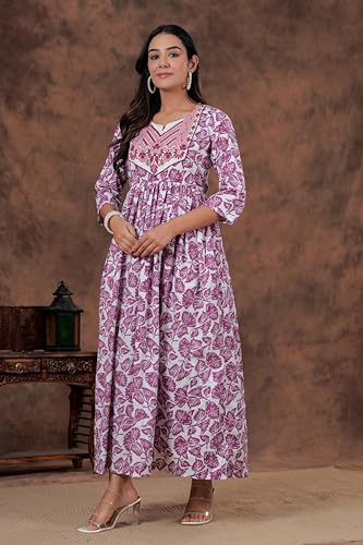 Image of Deavish Women Rayon Printed Full Length Fit & Flared Western Maxi Dress | Maxi Dress for Women