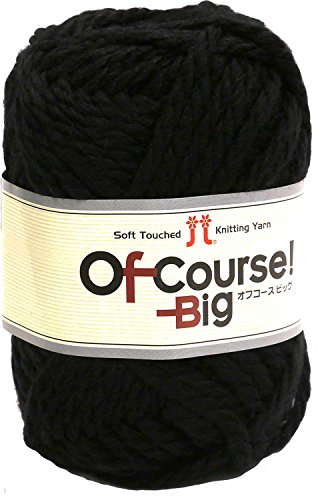 ハマナカ オフコース! ビッグ 毛糸 超極太 col.110 ブラック 系 50g 約44m 10玉セット 0098