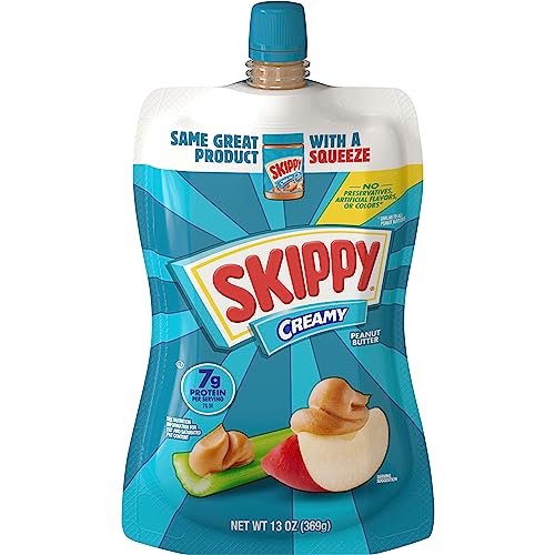 Image of SKIPPY Creamy Peanut Butter Squeeze Pack, 13 oz (6-pack)