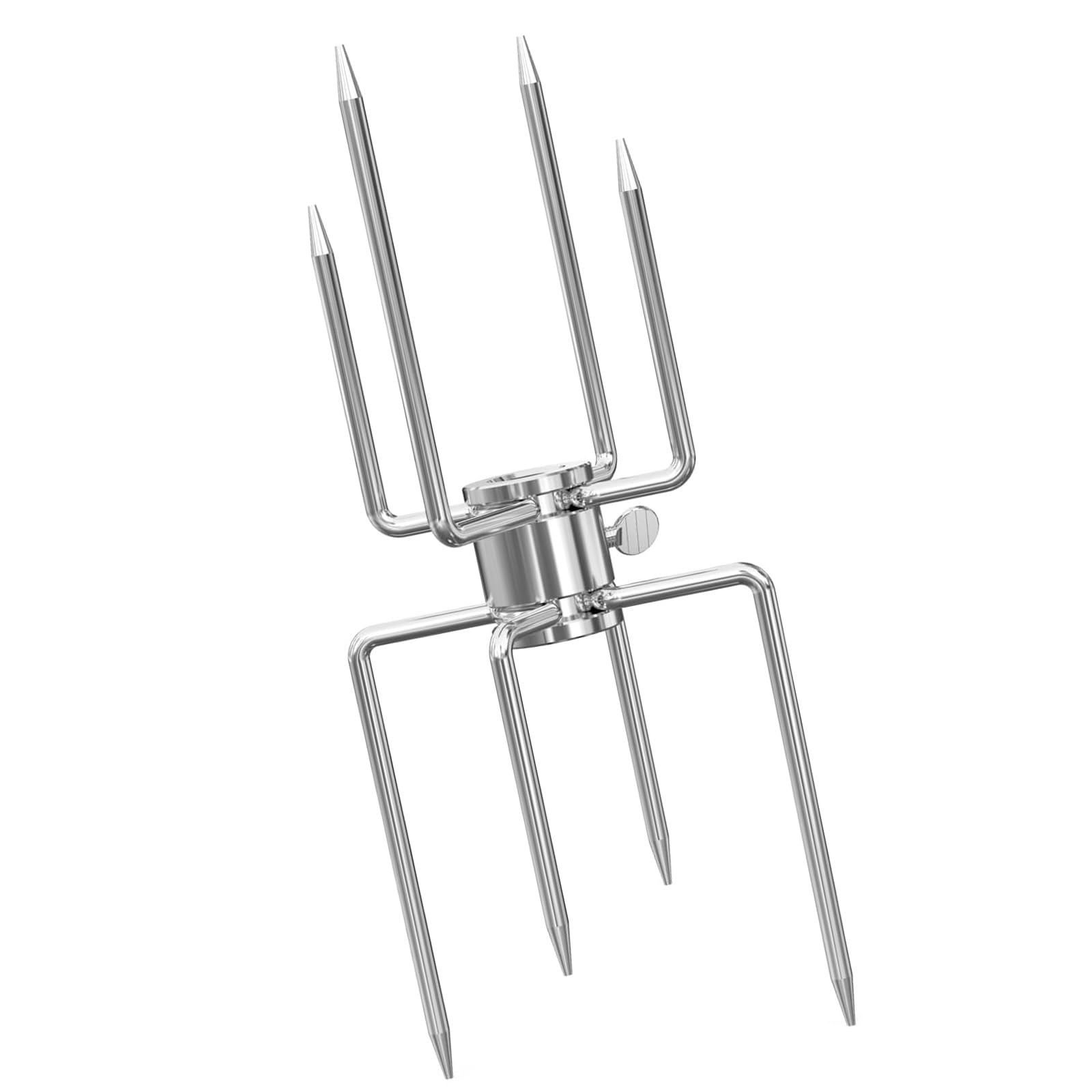 Buxuaaaa Multipurpose Stainless Steel Octopuses Fork Grilling Fork for Outdoor Camping Family Gatherings and Restaurant Use Stainless Steel BBQ Skewer