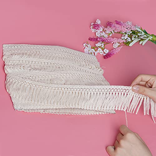 10 Yards X 6Cm Wide Cotton Tassel Fringe Trim Lace Fibre Tassel Fringe Trim For Clothes Accessories Diy Sewing Craft Lamp Shade Decoration Wedding Dress #TOP4