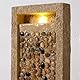 Teamson Home Garten Outdoor Brunnen Hoher Wasserfall mit warmen LED-Lichtern, River Rock Design, Einstellbarer Fluss, Robustes braunes Polyresin