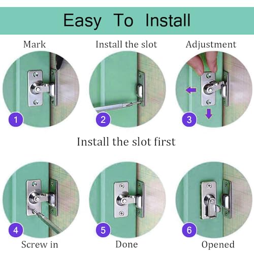 Image of MINI Size 90 Degree Door Latch Sliding Screen Door Latch Barn Door Lock Hasp Latch Clasp Lock Pocket Door Locks and Latches