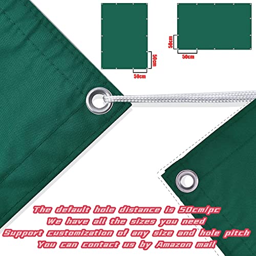 Voile d'ombrage rectangulaire 5.5x6m bleu ciel imperméable anti-UV