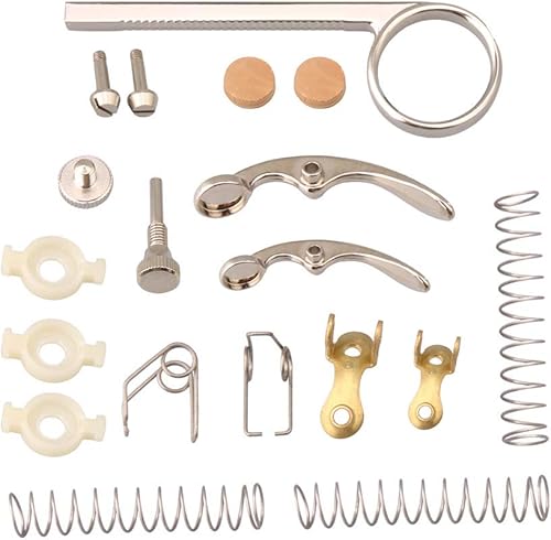 BQLZR Kit de llaves de válvula de drenaje de almohadilla de corcho para válvula de trompeta con conjunto de reparación de resorte de corneta